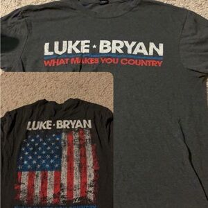 Luke Bryan Gray Graphic T-Shirt